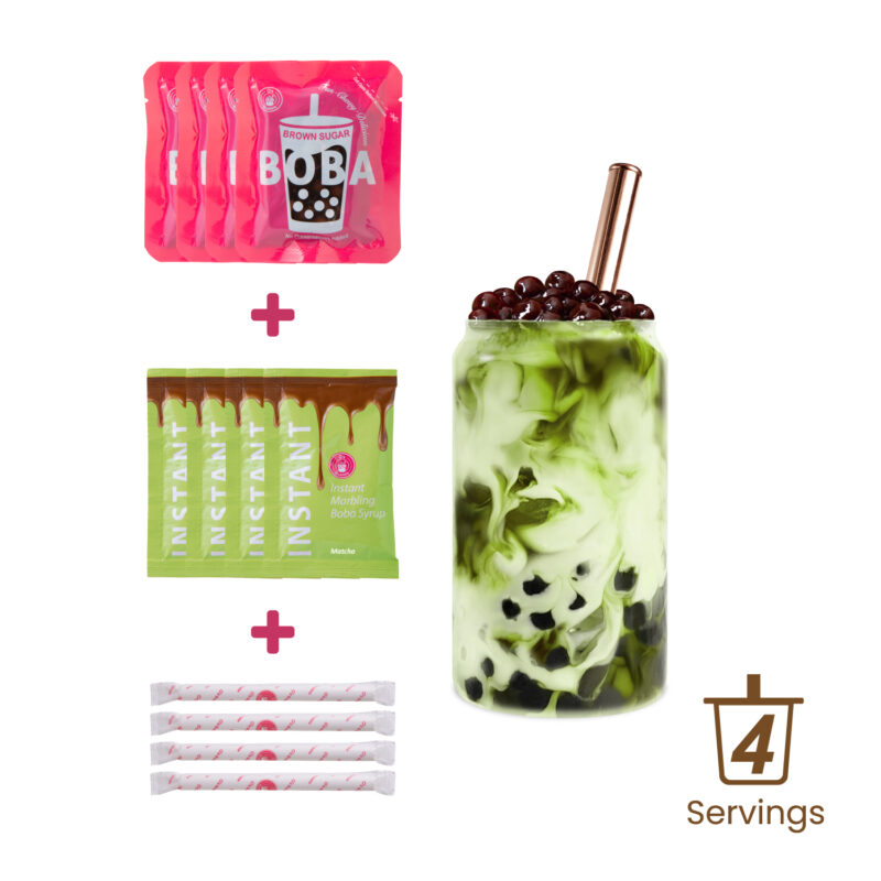 Instant Marbling Boba Kit - MATCHA (4 Servings)：圖片 3