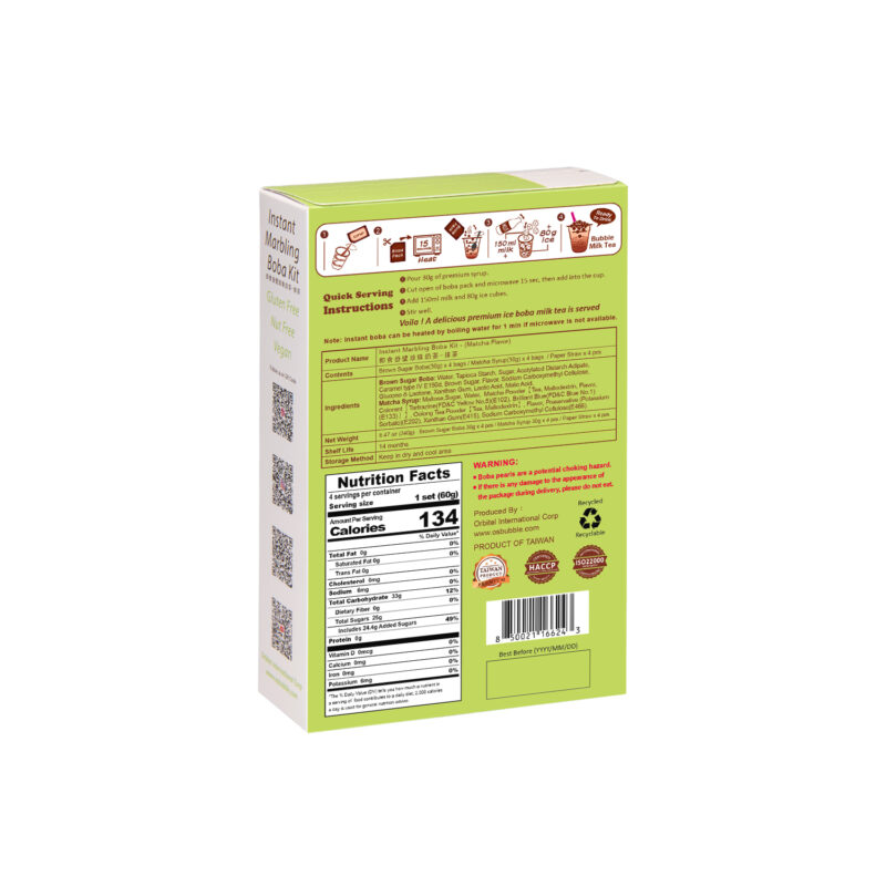 Instant Marbling Boba Kit - MATCHA (4 Servings)：圖片 2