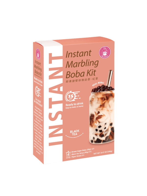 Instant Marbling Boba Kit - BLACK TEA (4 Servings)