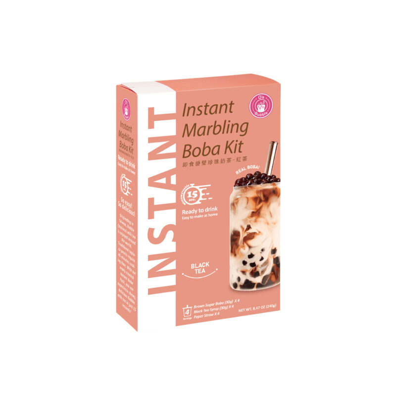 Instant Marbling Boba Kit - BLACK TEA (4 Servings)