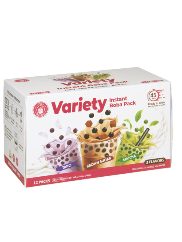 Variety Instant Boba Pack - 12 Servings (3 Flavors)