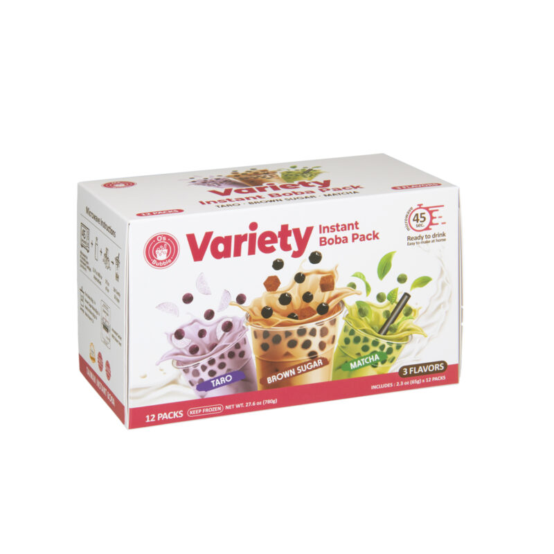 Variety Instant Boba Pack - 12 Servings (3 Flavors)