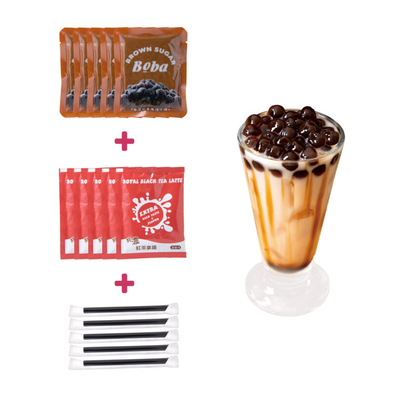 Instant Bubble Tea Kit - BLACK TEA (5 Servings)：圖片 3