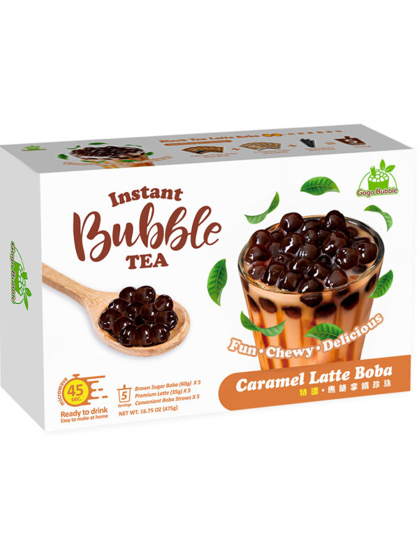 Instant Bubble Tea Kit - CARAMEL (5 Servings)