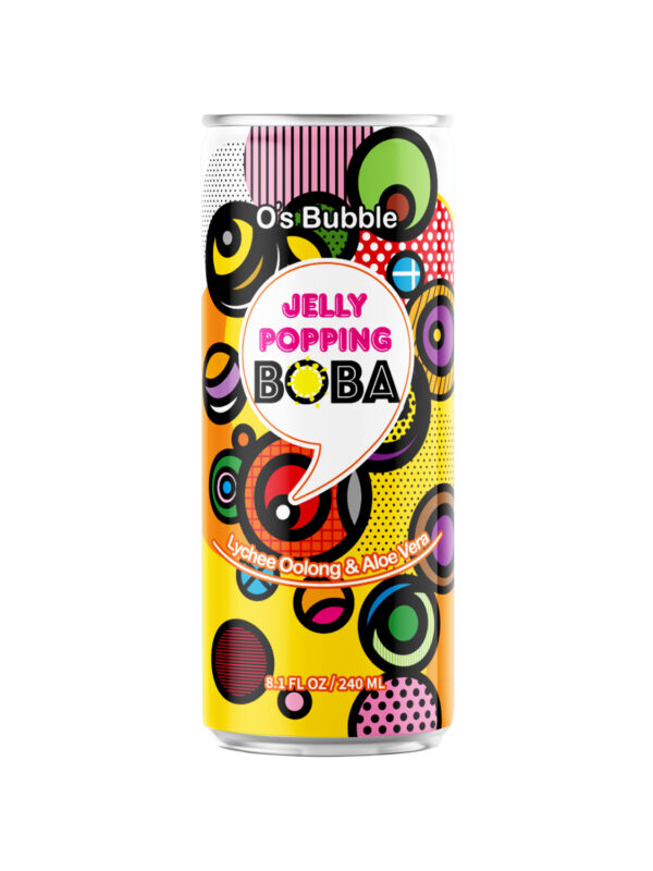 Jelly Popping Boba – Lychee Oolong Tea with Popping Boba + Aloe Vera (8.1 FL OZ)