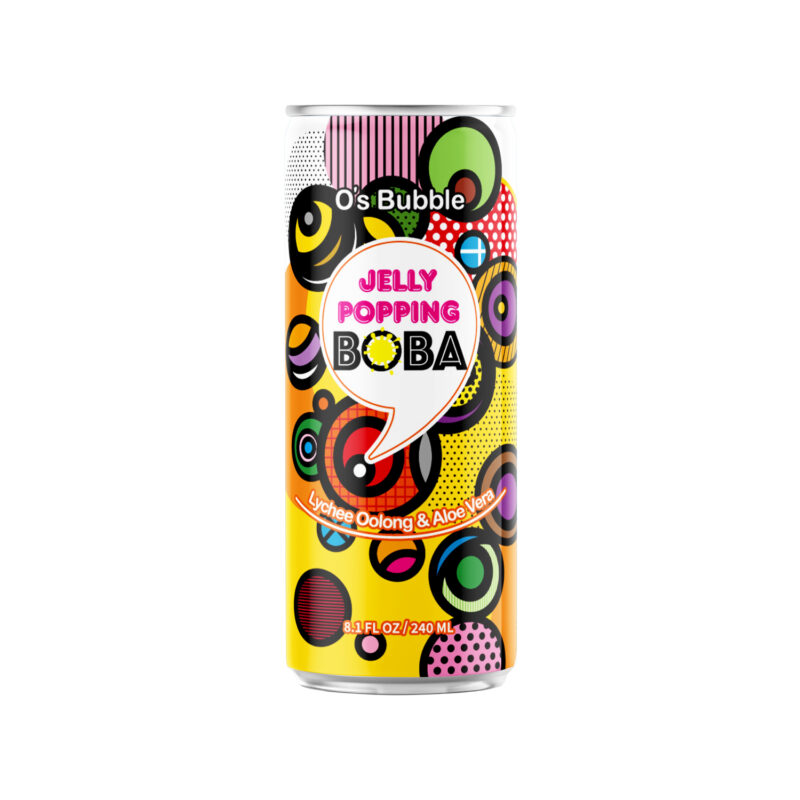 Jelly Popping Boba – Lychee Oolong Tea with Popping Boba + Aloe Vera (8.1 FL OZ)