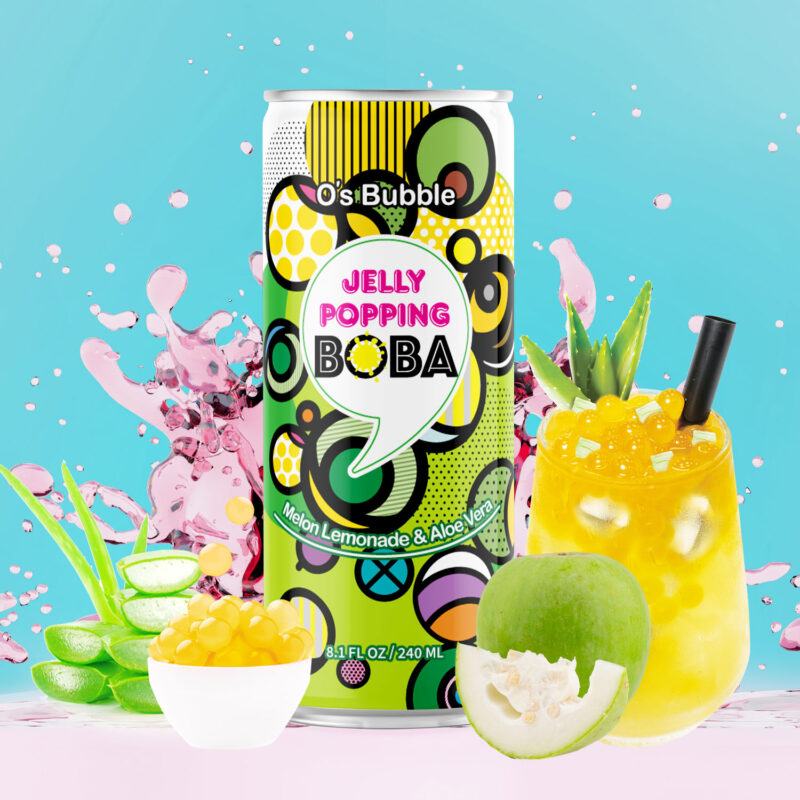 Jelly Popping Boba – Melon Lemonade with Popping Boba + Aloe Vera (8.1 FL OZ)：圖片 2