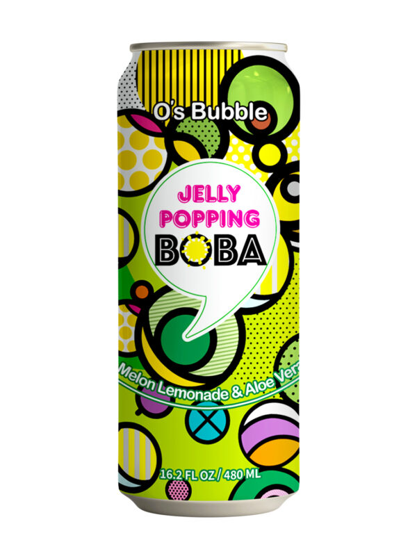 Jelly Popping Boba – Melon Lemonade with Popping Boba + Aloe Vera (16.2 FL OZ)