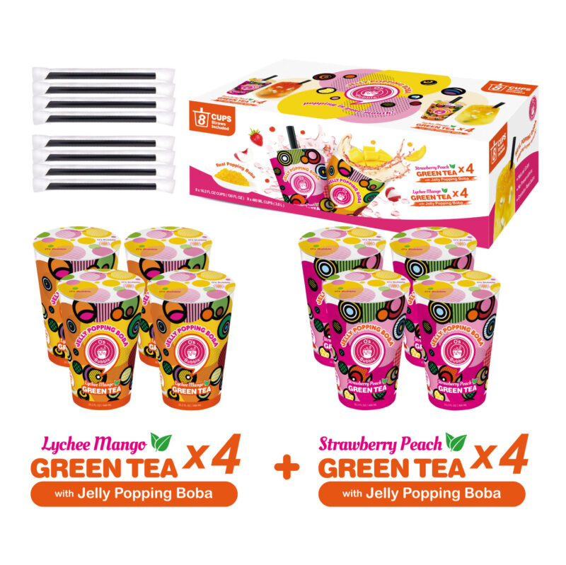 Jelly Popping Boba – Lychee Mango/Strawberry Peach Green Tea with Jelly Popping Boba：圖片 2