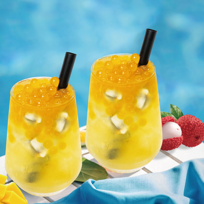 Jelly Popping Boba – Lychee Mango Green Tea with Jelly Popping Boba (4cups)：圖片 2