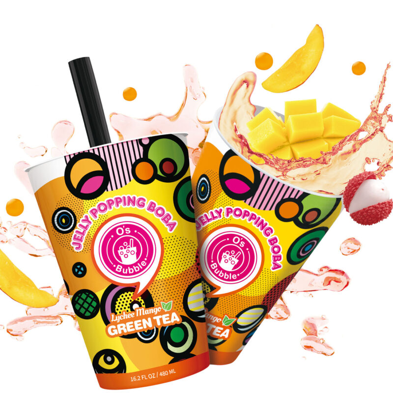 Jelly Popping Boba – Lychee Mango Green Tea with Jelly Popping Boba (4cups)：圖片 3