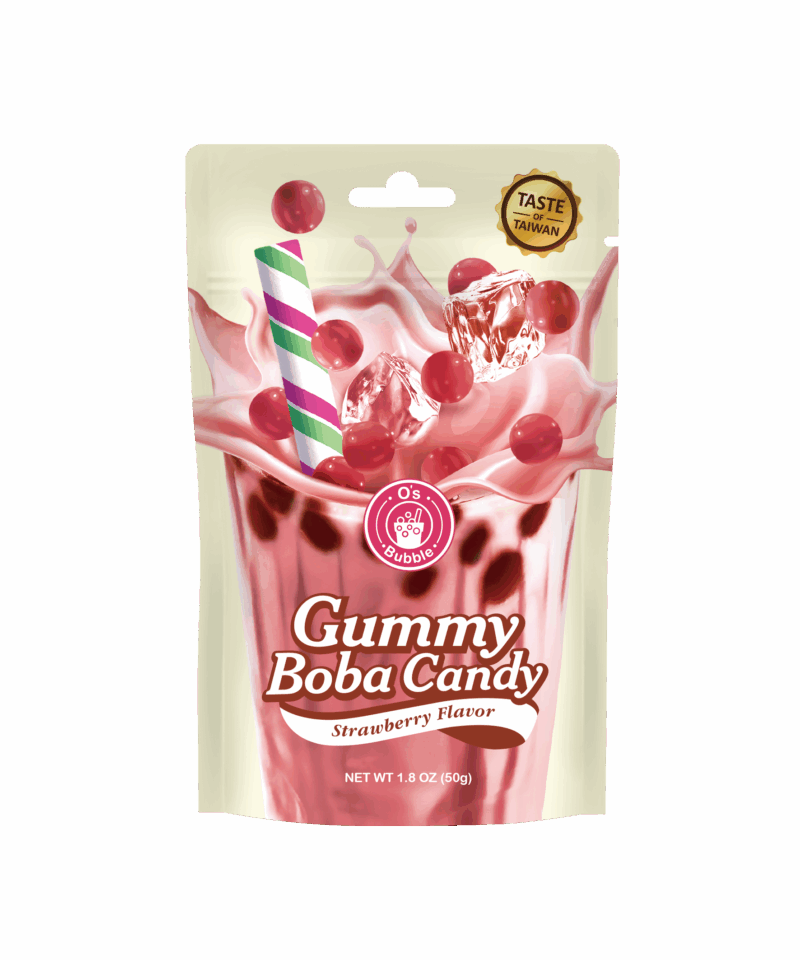 Gummy Boba Candy - STRAWBERRY