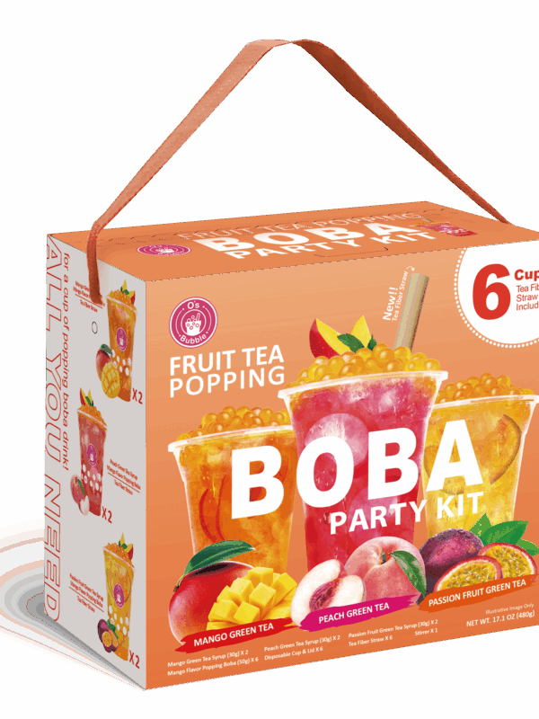Fruit Tea Popping Boba Party Kit  (Ambient) - 6 Servings