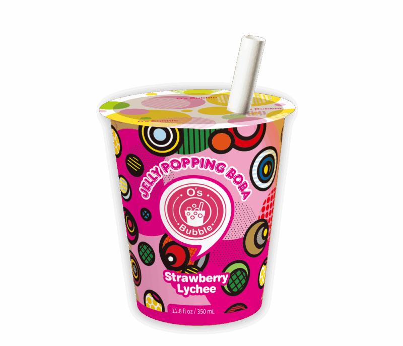 Jelly Popping Boba – Strawberry Lychee