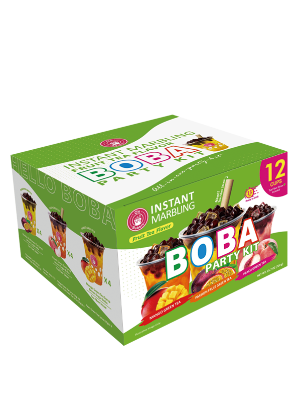 Instant Marbling Boba Party Kit Fruit Tea Flavor (Ambient) - 12 Servings