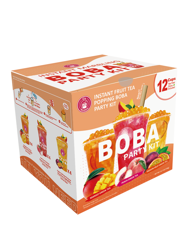 Fruit Tea Popping Boba Party Kit  (Ambient) - 12 Servings