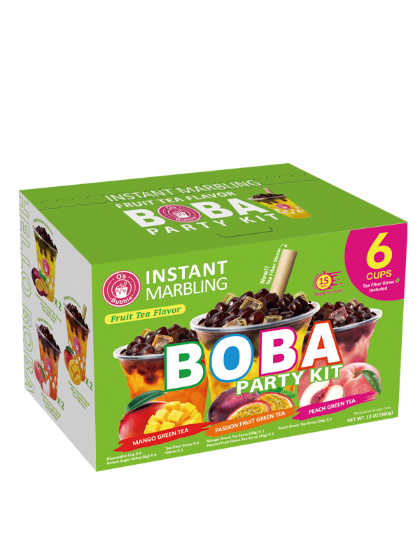 Instant Marbling Boba Party Kit Fruit Tea Flavor (Ambient) - 6 Servings