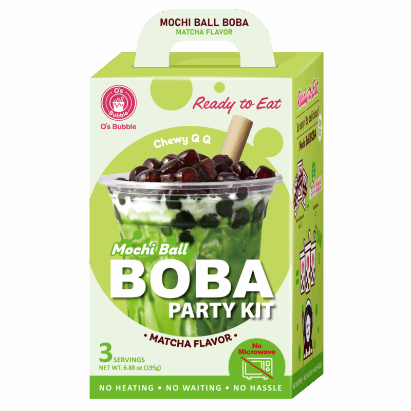 Mochi Boba Party Kit –  Matcha (3 Servings) | NEW