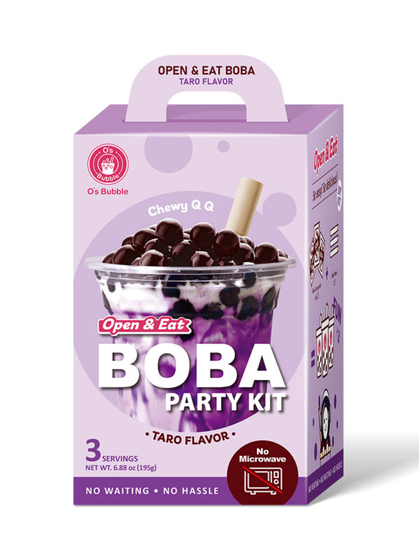 Open & Eat Boba Party Kit – Ube (3 Servings) | NEW